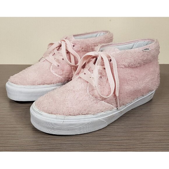 Vans Faux Shearling Chukka Sneaker, Pink, Womens Size 5 - Picture 1 of 7